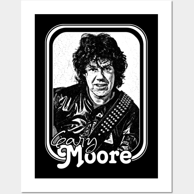 Gary Moore / Retro Style Fan Design Wall Art by DankFutura